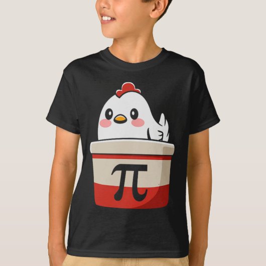 T-shirt Poulet Pot Pie Drôle Math Amant Pun Pi Day Étudian (Devant)
