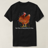 T-shirt Poulet Poulet Jeu de Noël Éclairage Im Bien Tout E (Design devant)