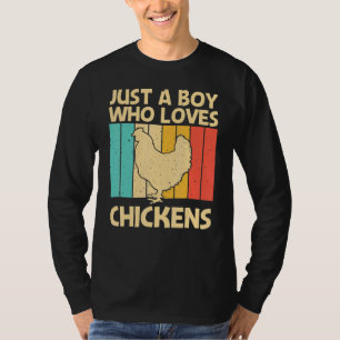 T-shirt Poulet Pour Garçons Enfants Poulet Agricole Poulet