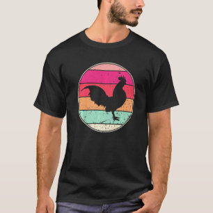 T-shirt Poulet Rétro Silhouette de Poulet Vintage Animaux
