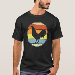 T-shirt Poulet Rétro Silhouette de Poulet Vintage Animaux