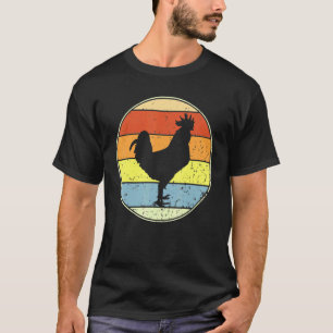 T-shirt Poulet Rétro Silhouette de Poulet Vintage Animaux