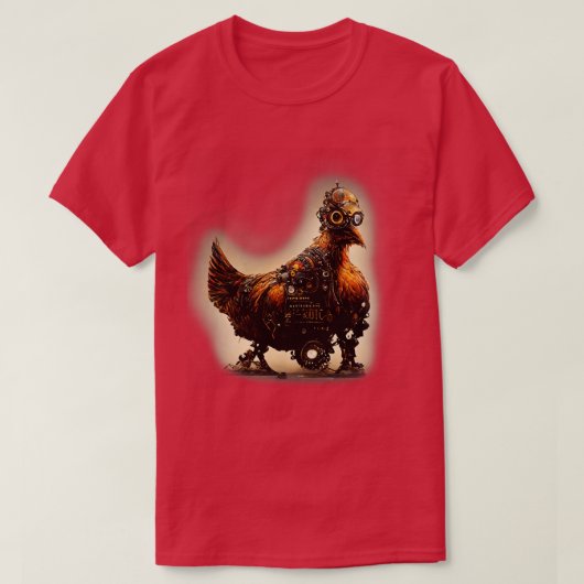 T-shirt Poulet Robotique Steampunk (Design devant)