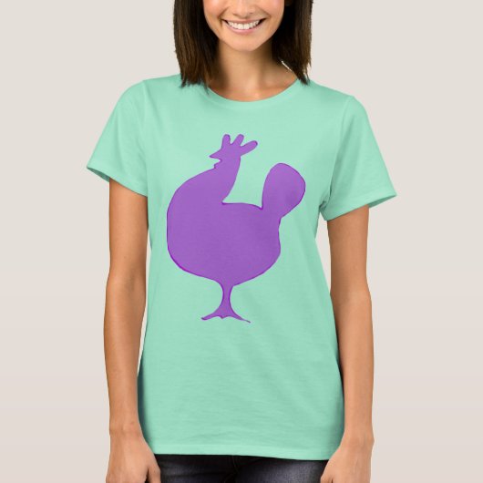 T-shirt Poulet rose rétro (Devant)