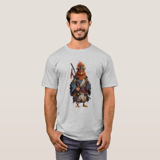 T-shirt Poulet samouraï (Devant entier)