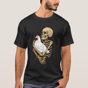 T-shirt Poulet squelette Halloween Ferme Animal Marin effr