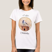 T-shirt Poulet sur la peinture d'oiseaux Art original (Devant)