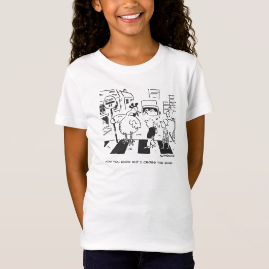 T-Shirt Poulet sur un passage scolaire (Devant)