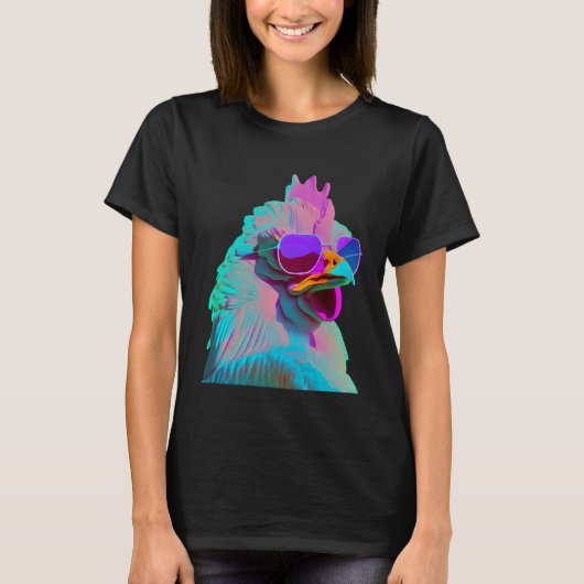 T-shirt Poulet Vaporwave (Devant)