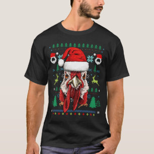 T-shirt Poulet Vilain Noël Noël Noël Noël Chapeau Noël Cad