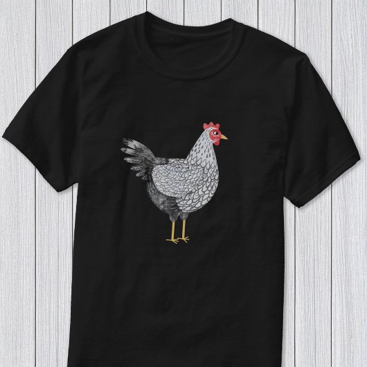 T-shirt Poulet Wyandotte à l'aquarelle amusant
