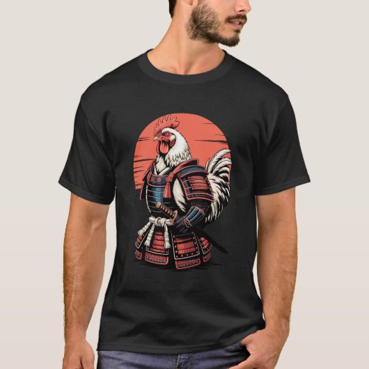 T-shirt Poulets à l'épée Katana de Samouraï (Devant)