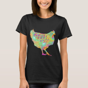 T-shirt Poulets colorés Cute Farm Animal peinture