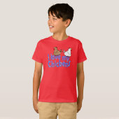 T-shirt Poulets d'amour - ChildrensT-chemise foncée (Devant entier)