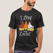 T-shirt Poulets de poulet Oeufs Fermier Drôle (Devant)