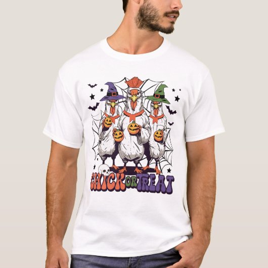 T-shirt Poulets de poulet ou de poulet d'Halloween (Devant)