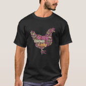 T-shirt Poulets folles dame typographie Poulets ferme anim (Devant)