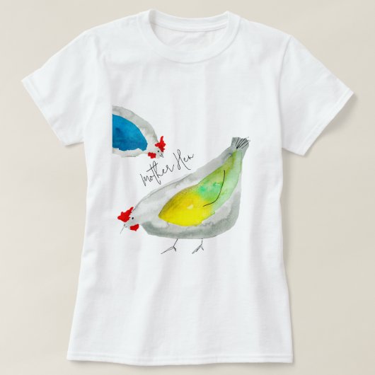 T-shirt Poulets mignons aquarelle (Design devant)