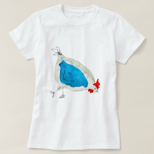 T-shirt Poulets mignons aquarelle (Design devant)