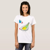 T-shirt Poulets mignons aquarelle (Devant entier)