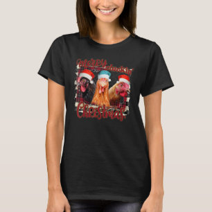 T-shirt Poulets Noël Joyeux Caquetant Noël Agriculteur