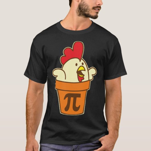 T-shirt Poulets Pot Pi Geek Pie Mathématiques Pun (Devant)