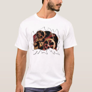 T-shirt Poulies de chemise déchirée humour drôle