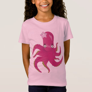 T-Shirt Poulpe Girly assez rose
