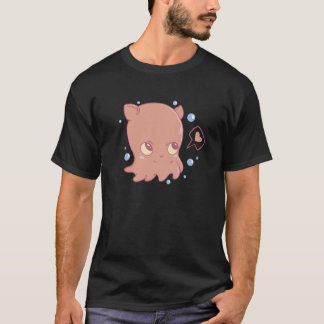 T-shirt Poulpe Mignon Dessin Animé Amour Sous-Marin