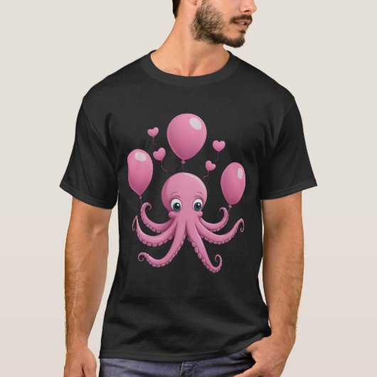 T-shirt poulpe mignonne (Devant)