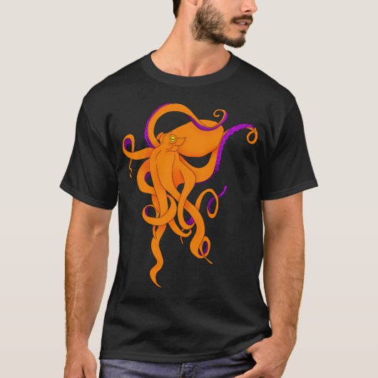 T-shirt Poulpe Orange (Devant)