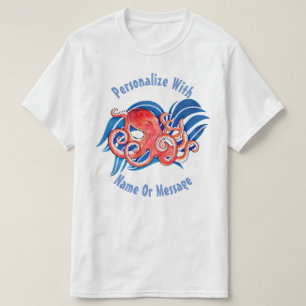 T-shirt Poulpe PERSONNALISÉ d'océan