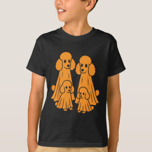 T-shirt Poumon Halloween Poodle Fantôme Famille Drôle Chie