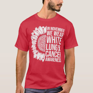T-shirt Poumons Cancer Sensibilisation tournesol En Novemb