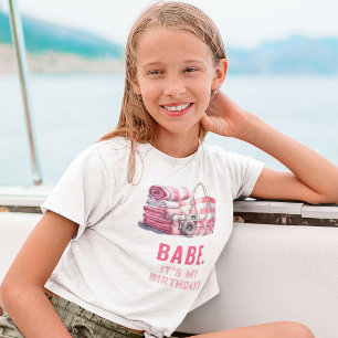 T-Shirt POUPÉE. C'est mon anniversaire ! Fille de fête au
