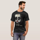 T-shirt Poupée déplaisante Hantée Halloween Ayez Peur (Devant entier)