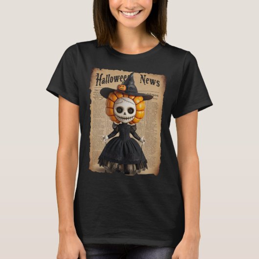 T-shirt Poupée d'Halloween effrayante (Devant)