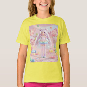 T-shirt Poupée Rainbow Lollipop Kawaii