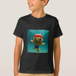 T-shirt Poupée Vaudou Plongeant Sous l'Océan Plongeur Nage
