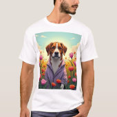 T-shirt Poupée violette en fleur (Devant)