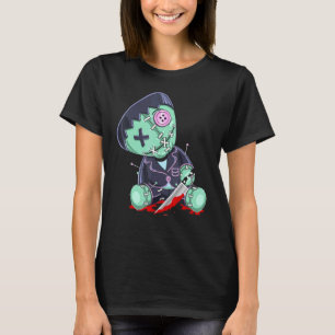 T-shirt Poupée Voodoo déplaisante Cute Avec Knife Kids Hal
