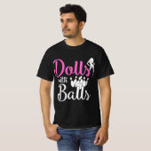 T-shirt Poupées avec balles - Bowling Girls Trip Team Bowl (Devant entier)