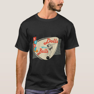 T-shirt Poupées Avec Équipe De Bowling À Correspondance Ré