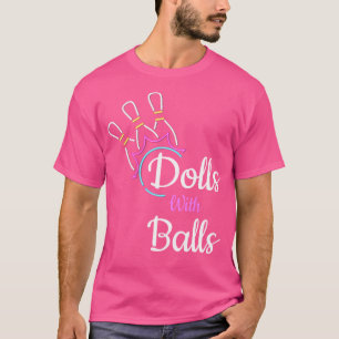 T-shirt Poupées De Bowling Mignonnes Avec Balls Drôle Bowl