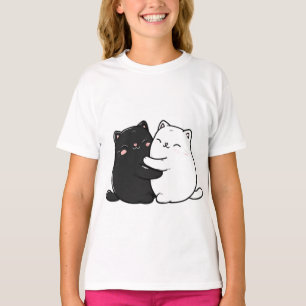T-shirt pour adolescente avec chats mignons qui s'