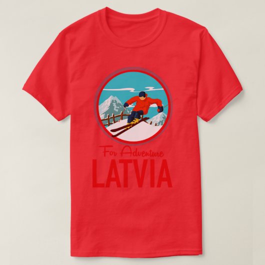 T-shirt Pour Adventure Lettonie (Design devant)