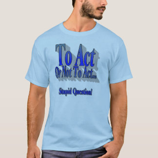 T-shirt Pour agir ou pièce en t non bleue