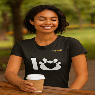 T-shirt pour amoureux des animaux minimaliste Em