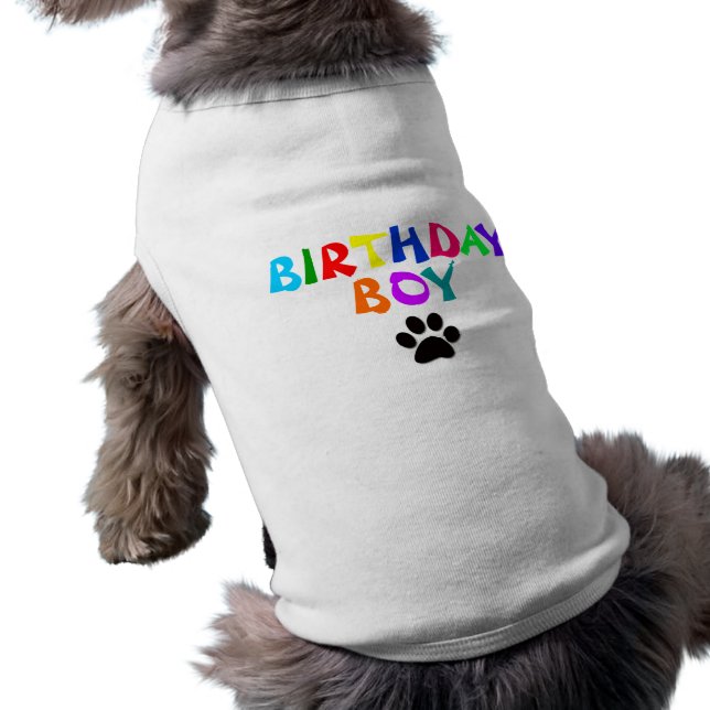T-shirt pour animaux de compagnie "Birthday Boy" (Dos)