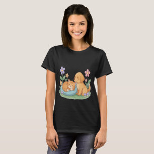 T-shirt pour animaux mignons de chien et chat dans